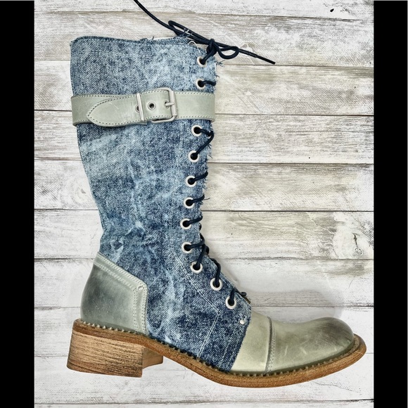 fluxa Shoes - FX FLUXA Denim Leather Boots 37